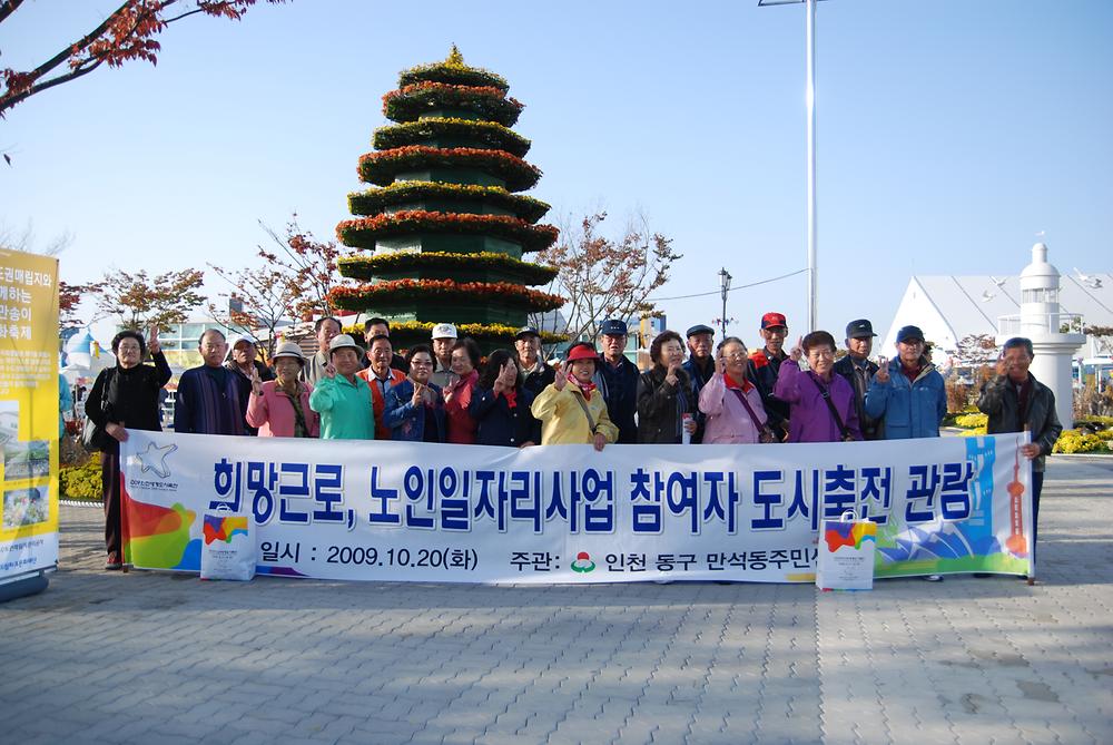 희망근로 , 노인일자리사업 참여자 도시축전 관람 사진