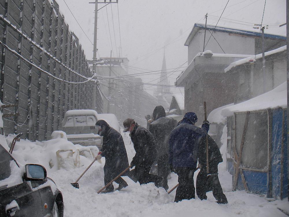 2010.1.4 만석동 관내 제설작업 실시 사진