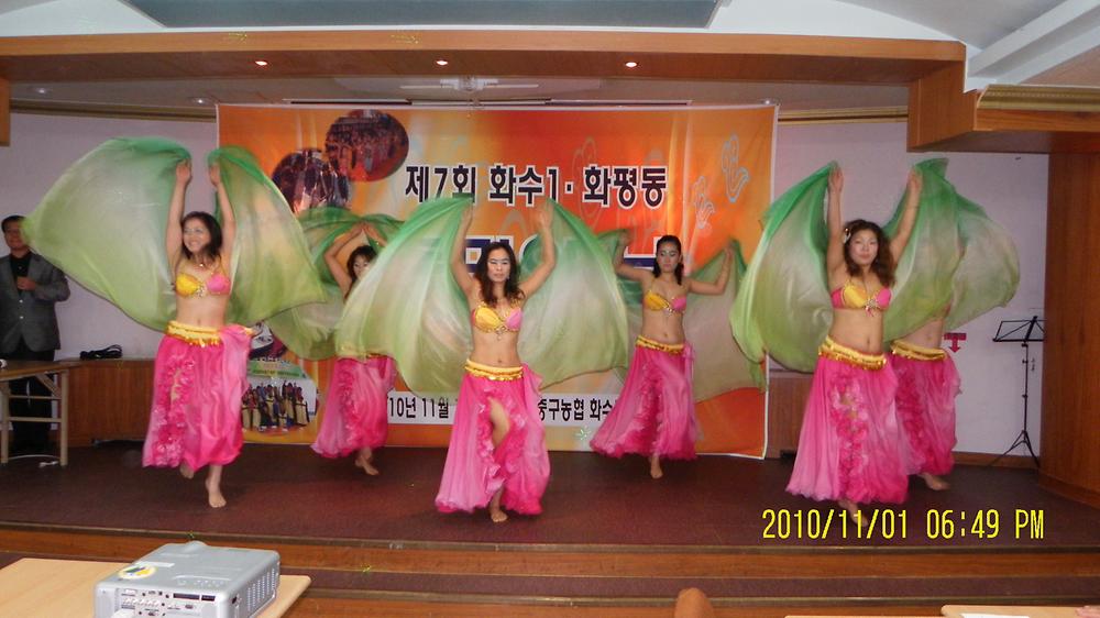 동민의 날 - 성인밸리댄스팀의 화려한 무대 사진