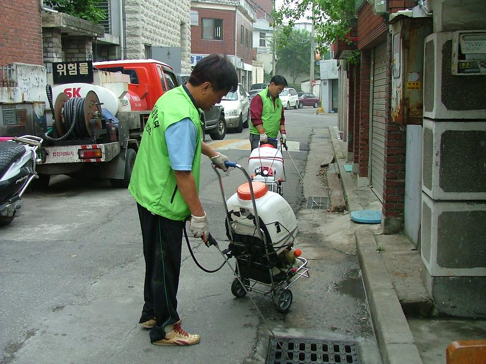 송림6동 새마을협의회 방역활동 사진