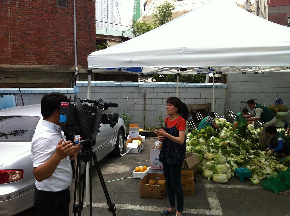 사랑의 채소나누기 방송 촬영(2013.06.25) 사진