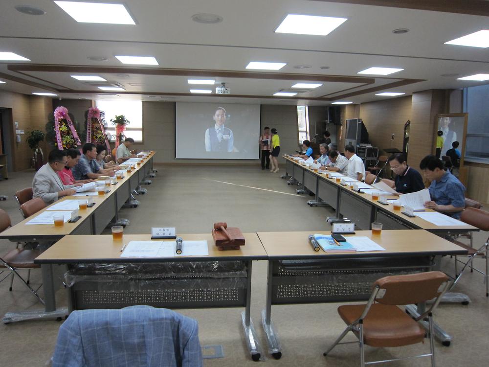 (07.03.)위원장 이,취임식-인천실내무도아시아경기대회 홍보영상 상영 사진