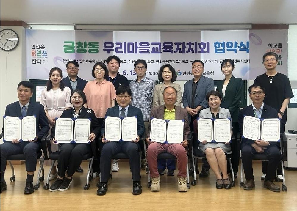 금창동 주민자치회, 우리마을교육자치회 업무협약식 체결 사진