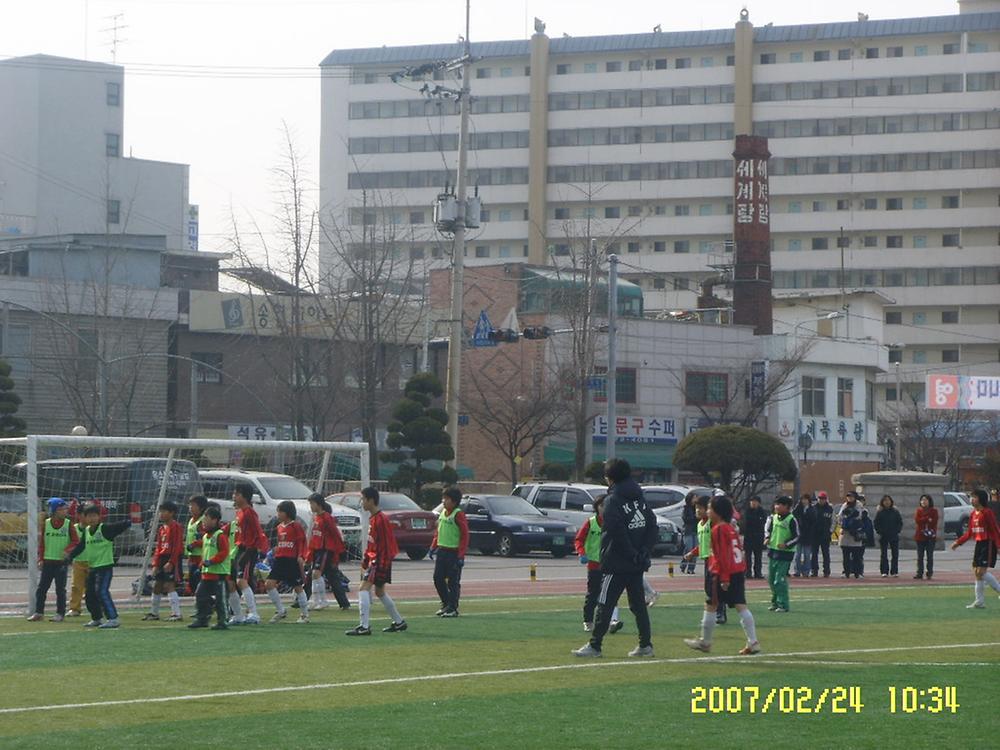 연습경기 사진