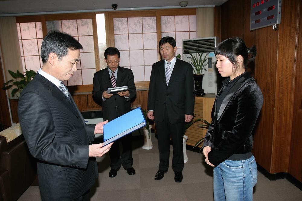 -52kg급 최미정 선수 동구청 유도부 입단 사진