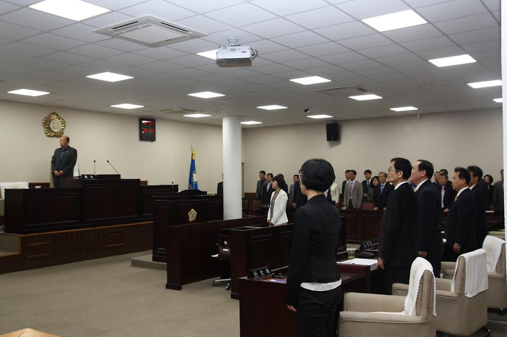 제187회 동구의회 임시회 개의 사진