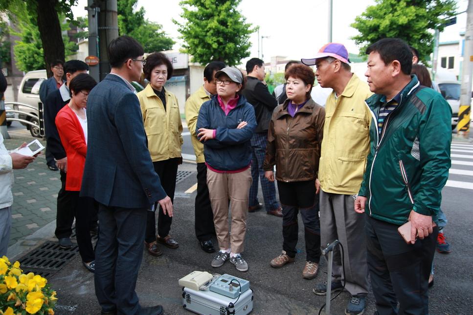 동구의회 제2외곽순환고속도로 지하공사구간 발파 소음.진동 측정 및 주요사업현장 점검 사진