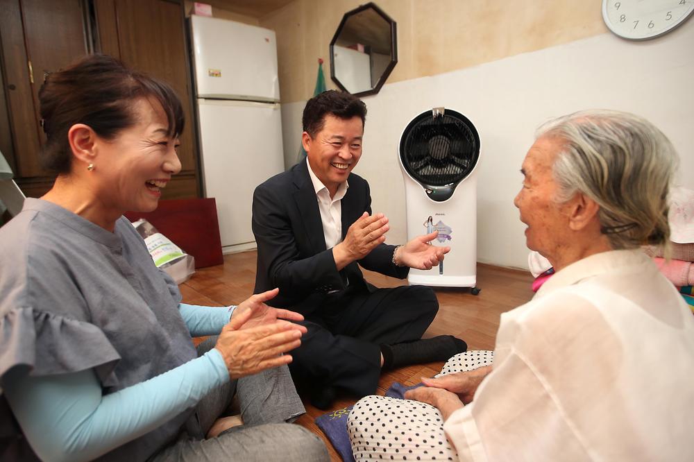 폭염대비 취약계층 위문 현장 방문 사진