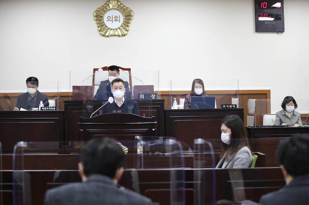 제247회 동구의회 정례회 제4차 본회의 시정연설 사진