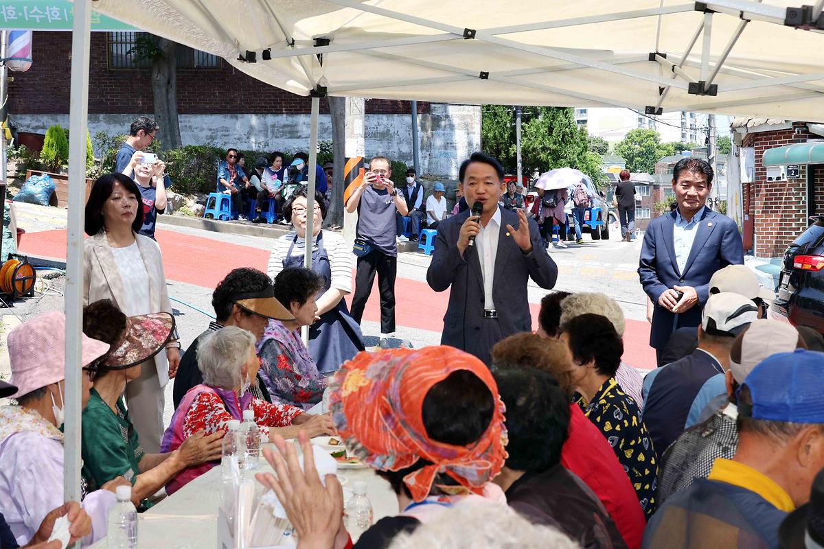 화수1·화평동 삼계탕 나눔행사 사진