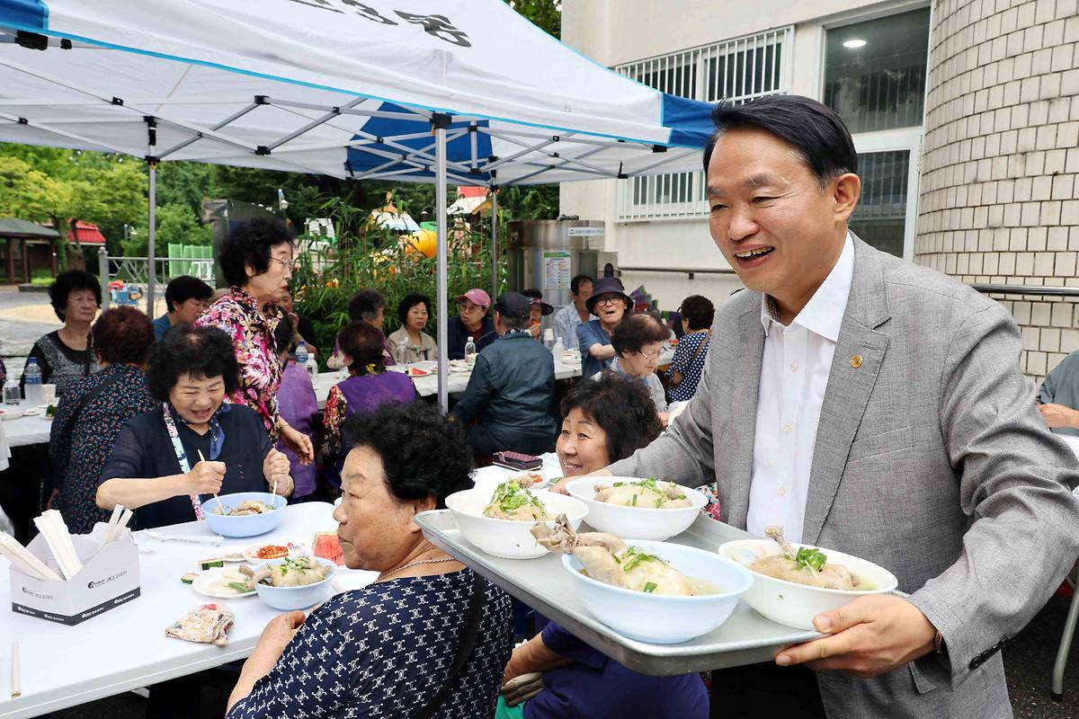 송현3동 삼계탕 나눔 사진